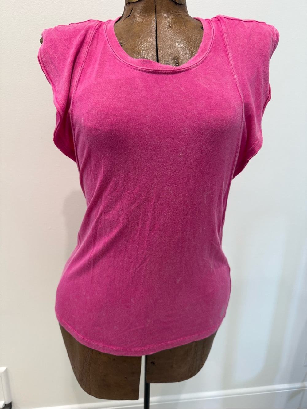 Free People Bright Pink Ruffle-Back Dress - Picture 3 of 14